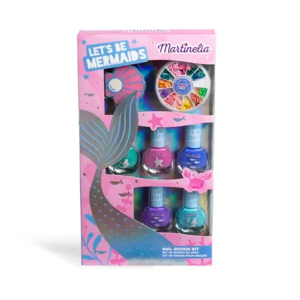 Martinelia Let´s be Mermaid Design Kit set per le unghie per bambini 3+ smalto per unghie 5 pz + lima per unghie + decorazioni per le unghie