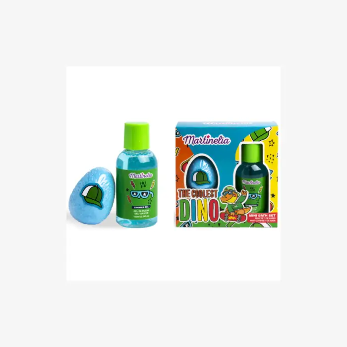 The Coolest Dino Mini set per il bagno per bambini 3+ bomba da bagno 70 g + gel doccia 100 ml