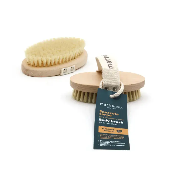 Spazzola Massaggio Corpo Setole Naturali Massaggio Secco 1 unità
