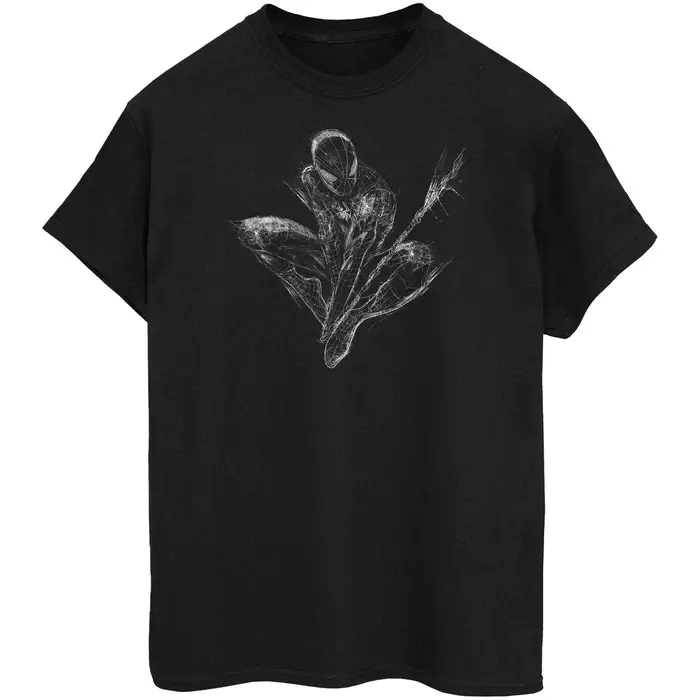 T-shirt Marvel Web Crouch Nero