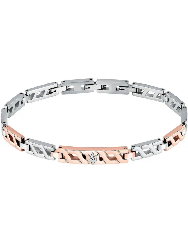Maserati Bracciale Uomo in acciaio e pvd oro rosa JM124AVD37