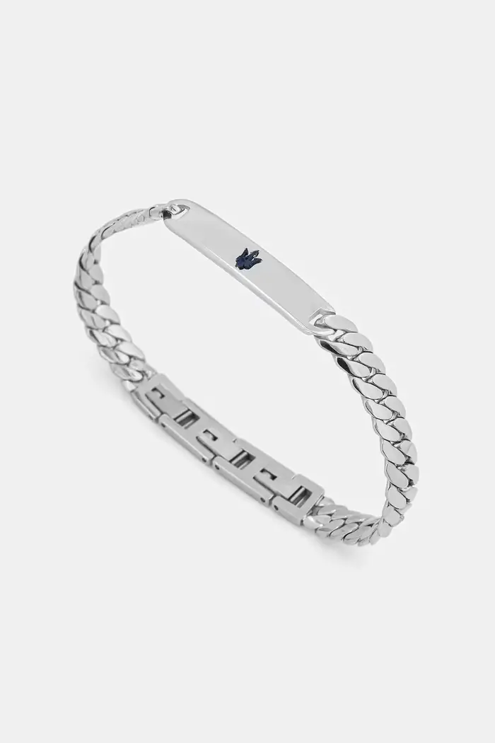 MASERATI braccialetto da uomo in acciaio inox ICONIC Argento