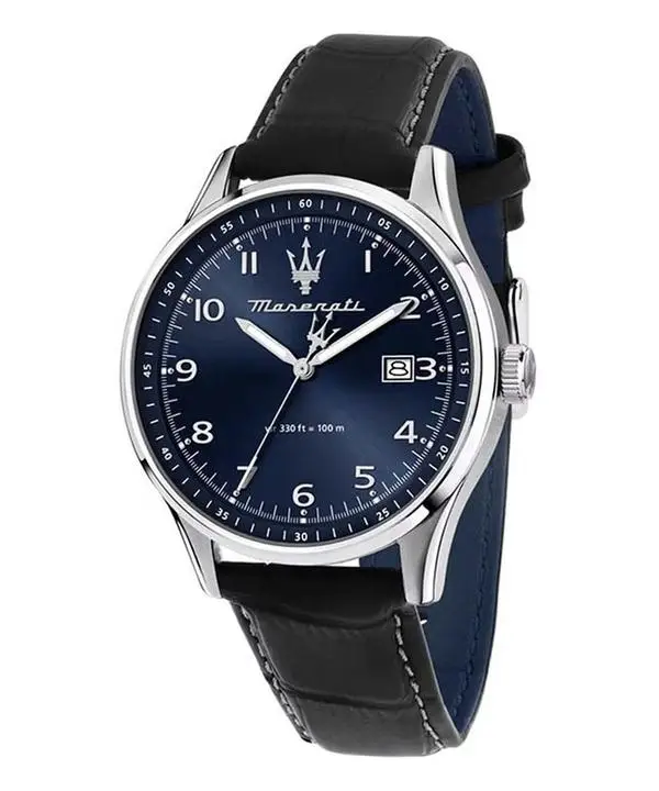 Classic Sorpasso Cinturino in Pelle Quadrante Blu Sunray Quarzo R8851124003 Orologio da Uomo 100M raggio di sole/blu