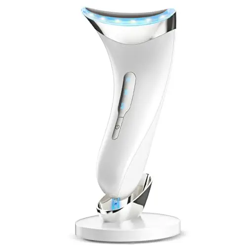 Tianyueweilai Massaggiatore Viso Antirughe Lifting Elettrico: Dispositivo di Bellezza con 3 Modi LED - Massaggio EMS per Face Lifting