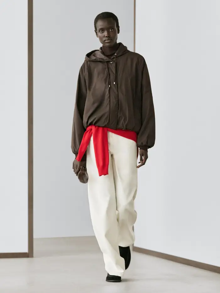 Massimo Dutti Giacca A Sbuffo Con Collo Alto - Cioccolato - - - Femminile