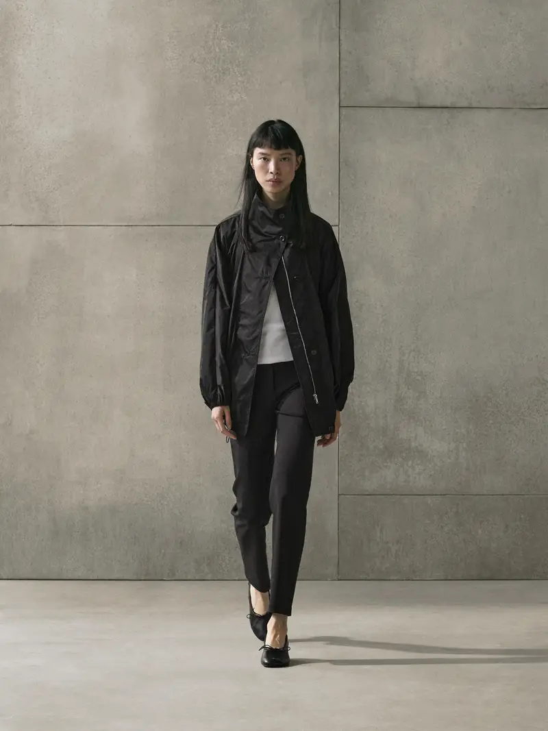 Massimo Dutti Giacca Bomber Con Dettaglio Tasche - Azzurro - - - Femminile