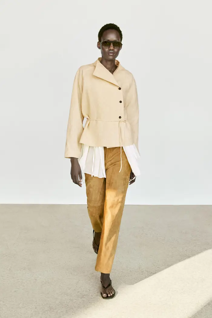 Massimo Dutti Kimono Con Bottoni E Allacciatura 100% Lino - Azzurro Grigio - - - Femminile