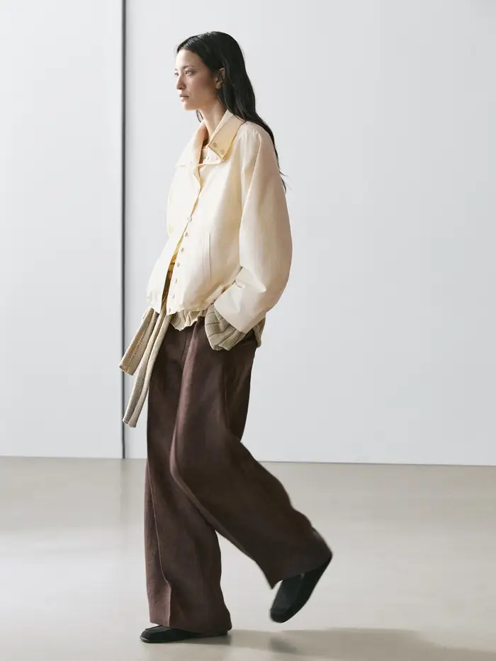 Pantaloni Da Completo Morbidi In Lino - Marrone - (It 44) - Massimo Dutti - Femminile