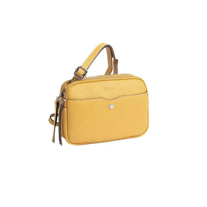 Borsa a tracolla con doppia chiusura donna Matties Bags Jaune