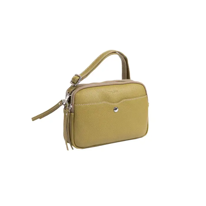 Borsa a tracolla con doppia chiusura donna Matties Bags Vert