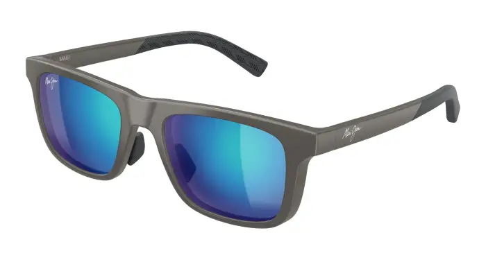 Uomo Maui Jim MJ0341S 003 Occhiali da sole Bio-iniettato Grigio Blu Squadrata