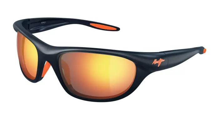 Uomo Maui Jim MJ0349S 002 Occhiali da sole Bio-iniettato Blu Rosso Squadrata