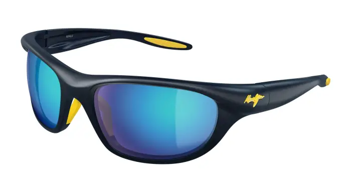 Uomo Maui Jim MJ0349S 003 Occhiali da sole Bio-iniettato Blu Blu Squadrata