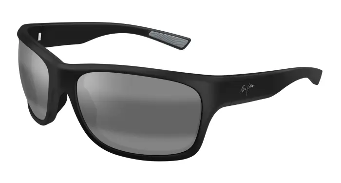 Uomo Maui Jim MJ0681S 001 Occhiali da sole Bio-iniettato Nero Grigio Squadrata