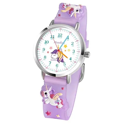 Maukoo Orologio Bambini, Orologio Quarzo in Cartone Animato 3D, Orologio da Polso per Ragazzi e Ragazze, Orologio