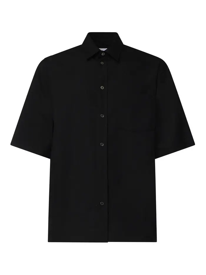 Camicia di lana Nero