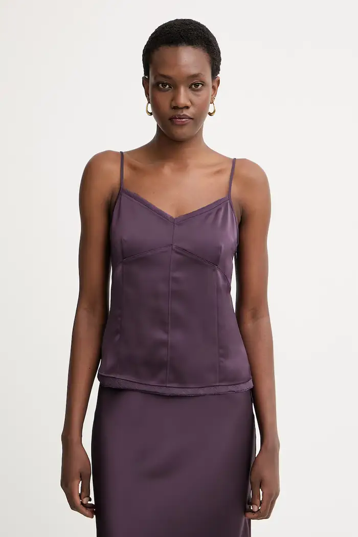 Max&Co camicetta con spalline da donna MCOSLALOM1 Violetto
