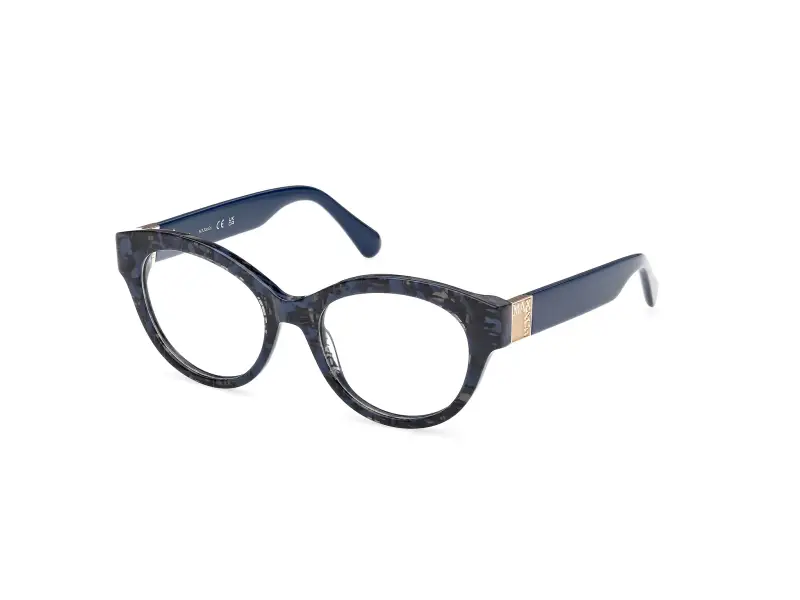 MAX&Co Donna MO5192 092 Montature da vista Acetato Blu Rotonda Normale