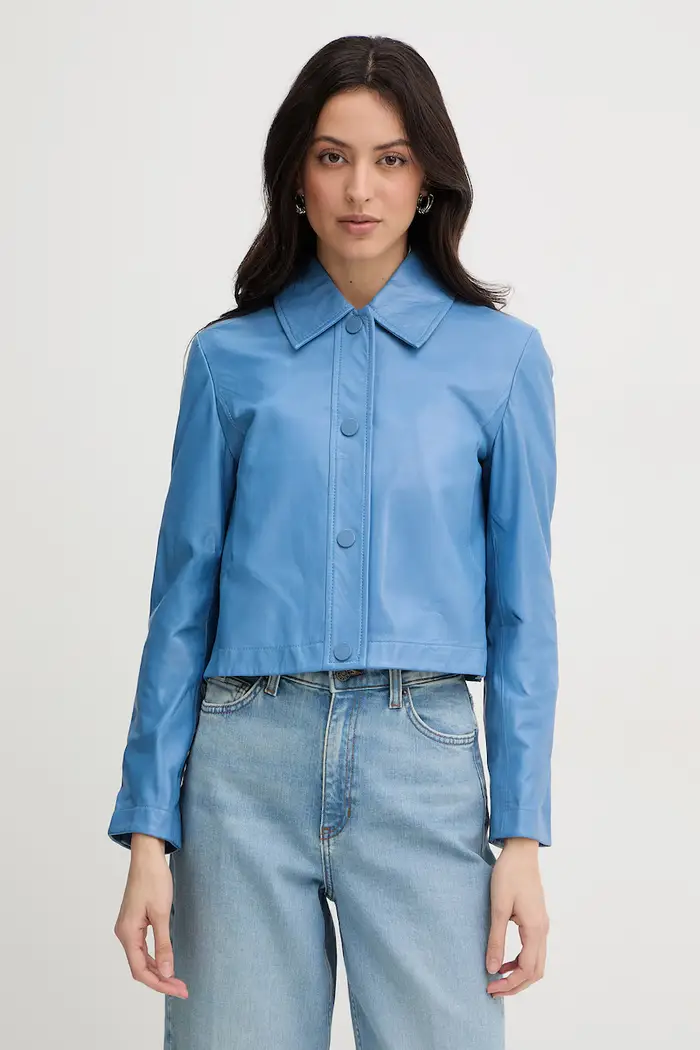 Max&Co giacca da donna in pelle MCOBOCCALE Blu