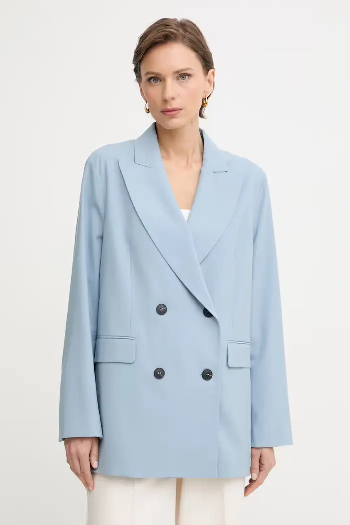 Max&Co giacca doppiopetto da donna con misto lana MCOEGIZIO Blu