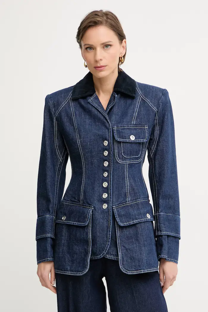 Max&Co giacca jeans da donna in jeans MCLQUIETE Blu navy