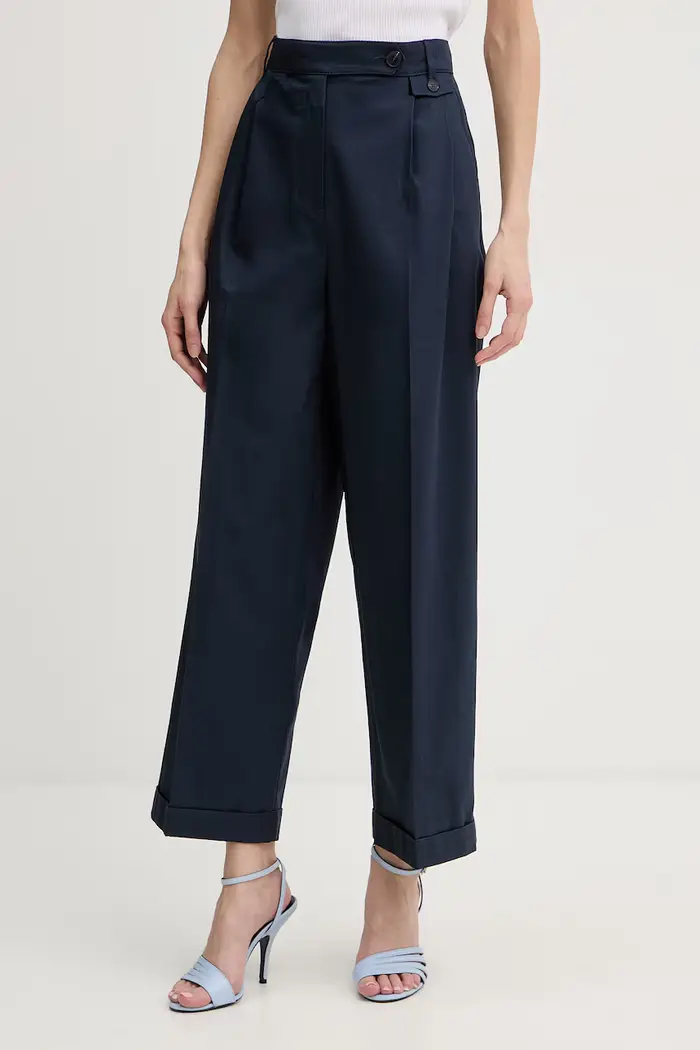 Max&Co Pantaloni da donna in cotone con elastan MCOAFONE Blu navy