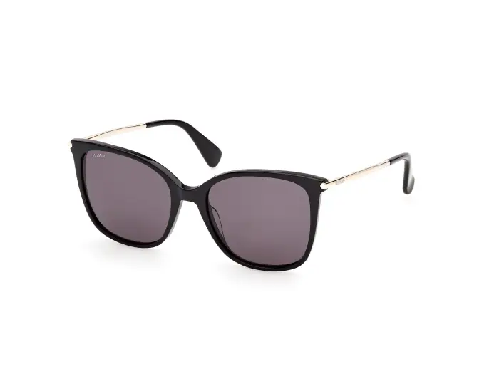 Max Mara Donna MM0202 01A Occhiali da sole Nero Fumo Squadrata Normale