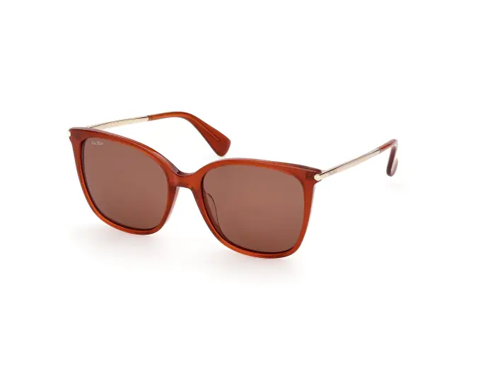 Max Mara Donna MM0202 42E Occhiali da sole Arancione Marrone Squadrata Normale