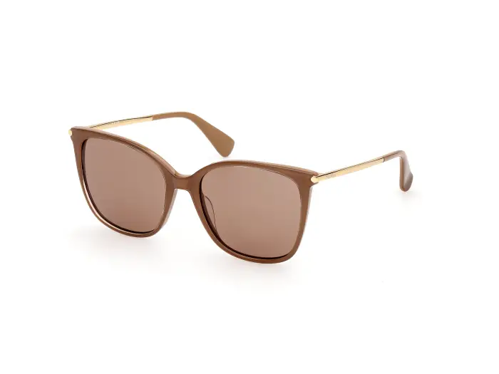 Max Mara Donna MM0202 46E Occhiali da sole Marrone Marrone Squadrata Normale