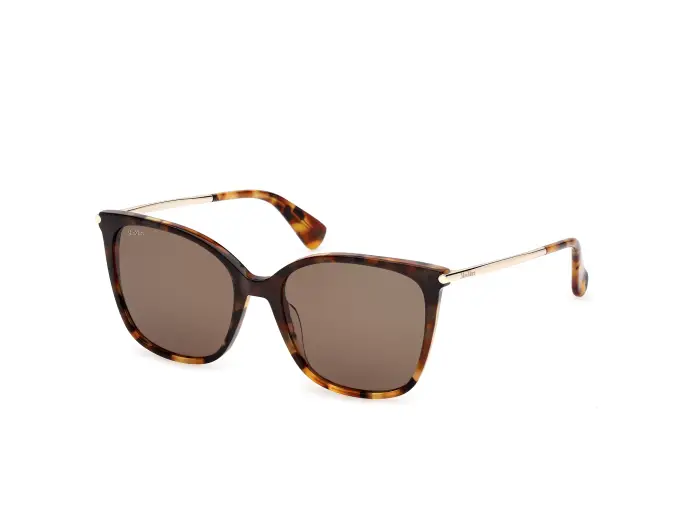 Max Mara Donna MM0202 56J Occhiali da sole Havana Verde Squadrata Normale