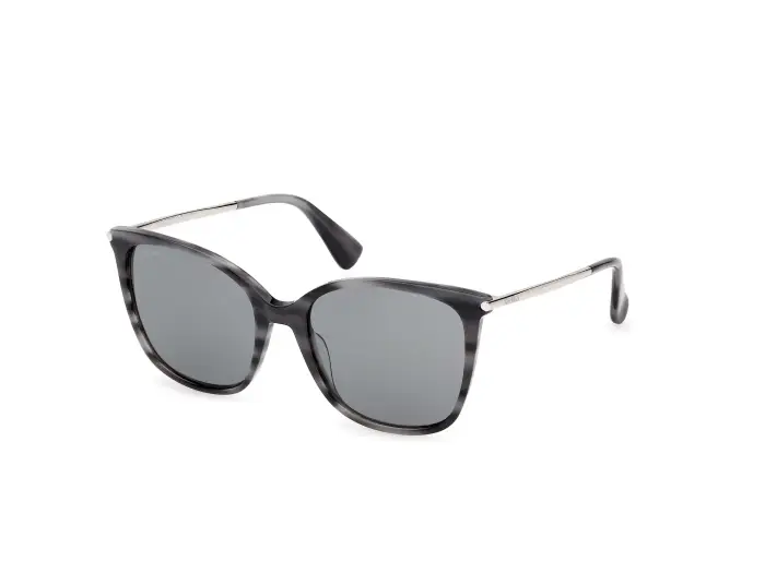Max Mara Donna MM0202 64A Occhiali da sole Azzurro Fumo Squadrata Normale