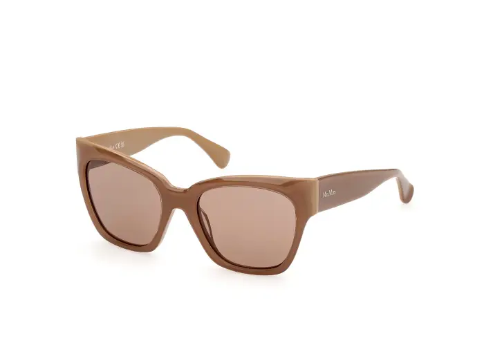 Max Mara Donna MM0204 46E Occhiali da sole Marrone Marrone Squadrata Normale