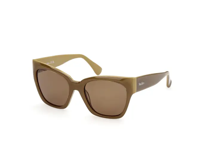 Max Mara Donna MM0204 95N Occhiali da sole Verde Verde Squadrata Normale
