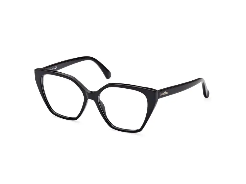 Max Mara Donna MM5085 001 Montature da vista Acetato Nero Geometrica Normale