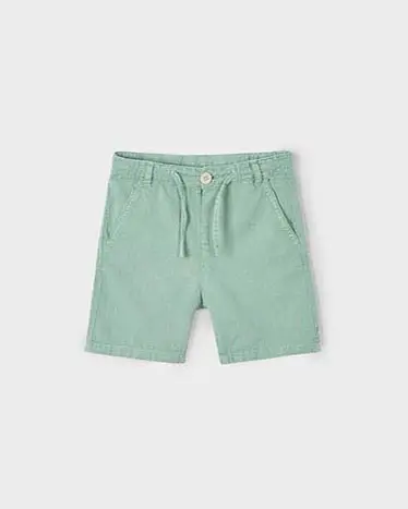 Bermuda Mayoral color verde salvia in misto cotone e lino