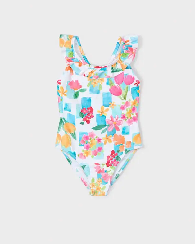 Costume intero Mayoral multicolor con fantasia floreale