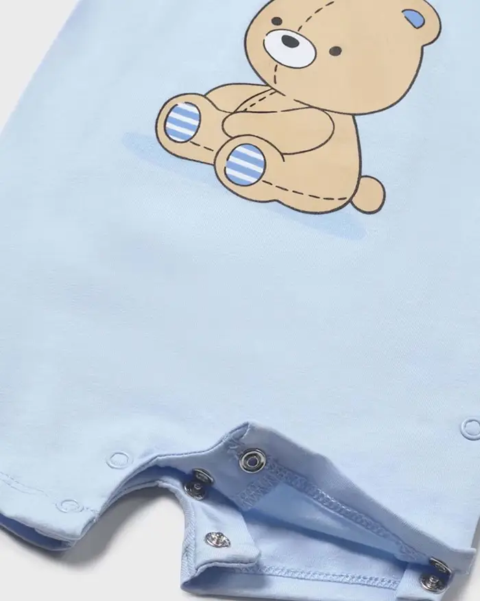 Pagliaccetto corto Mayoral azzurro con orsetto