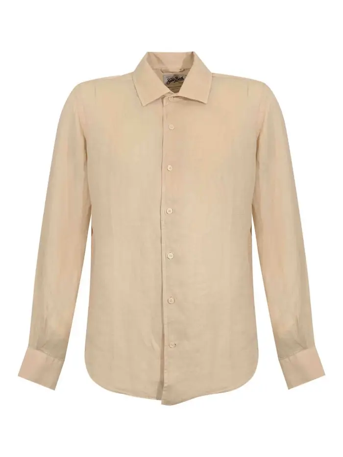Mc2 Saint Barth Camicia Raphael In Lino Beige