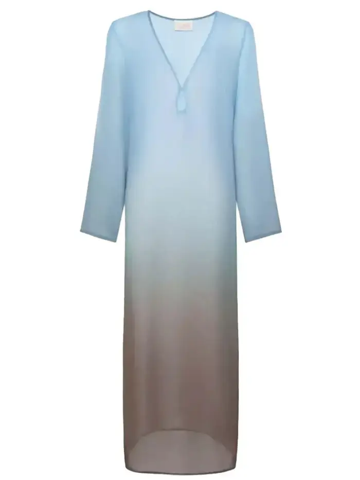 MC2 SAINT BARTH Copricostume Agatha tie-dye azzurro