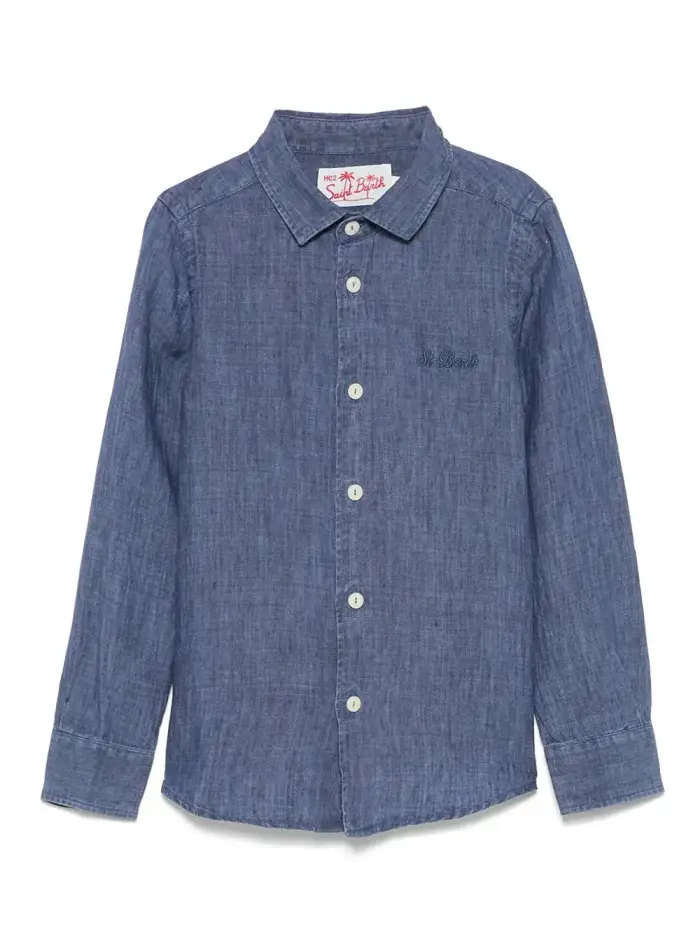 MC2 SAINT BARTH KIDS Camicia agnes effetto denim Blu navy