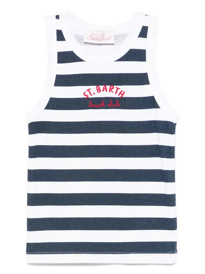 MC2 SAINT BARTH KIDS Canotta blue beach club fantasia a righe Blu