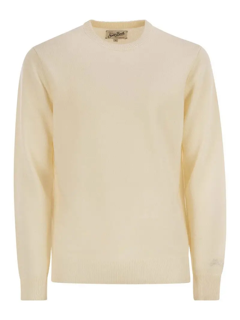 Mc2 Saint Barth La felpa in lana Crema