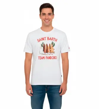 MC2 Saint Barth per uomo ARN0004 Maglietta Pandoro bianca, Bianco, Casual, Cotone, Manica corta Verde