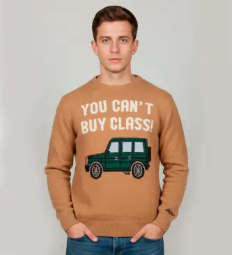 MC2 Saint Barth per uomo HER0001 Maglia Brown Heron, Casual, Lana