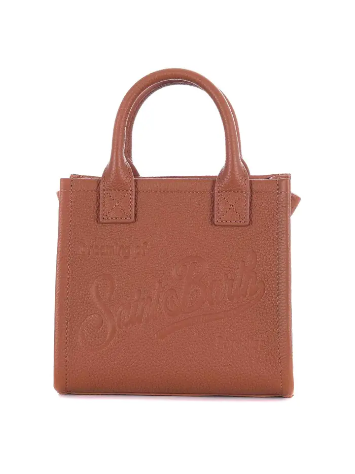 Shopping in pelle martellata Marrone