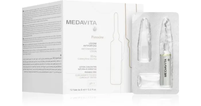Medavita Puroxine Lozione siero per il cuoio capelluto contro la forfora 12x6 ml