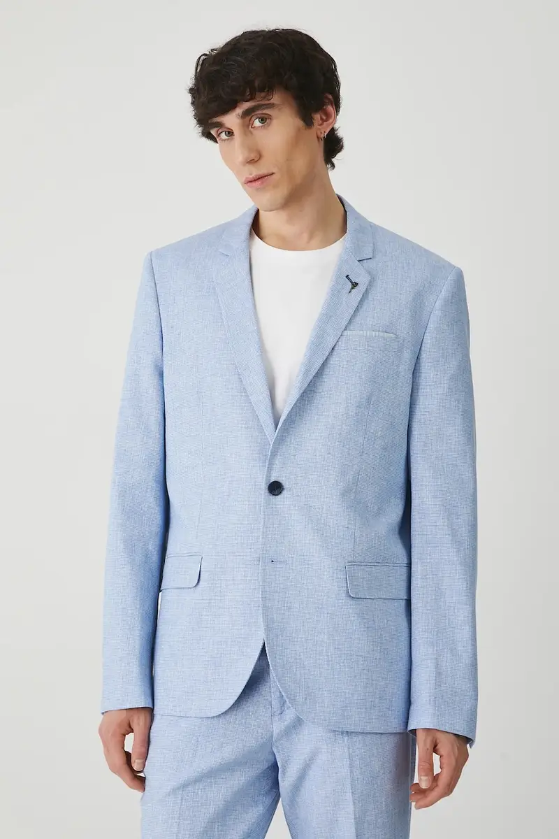 Medicine giacca in lino misto uomo colore blu