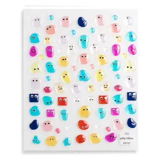 Embossed Nail Stickers Bubble Monster 1 pc
