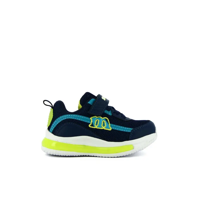 MELANIA Sneakers bimbo blu con velcro e luci