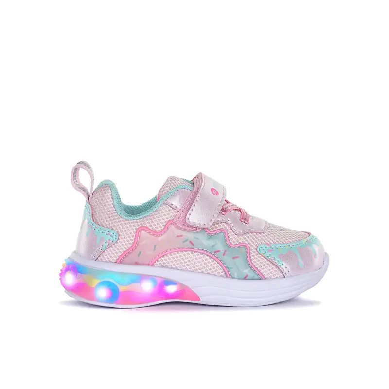 MELANIA Sneakers rosa da bambina con luci